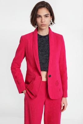 Gestanste fuchsia blazer - RED - 42