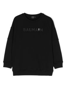 Balmain Kids sweat à logo imprimé - Noir