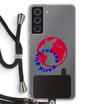 Run The World: Samsung Galaxy S21 FE Transparant Hoesje met koord