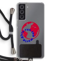 Run The World: Samsung Galaxy S21 FE Transparant Hoesje met koord