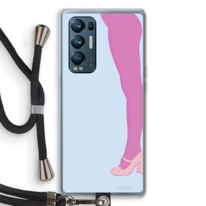 Pink panty: Oppo Find X3 Neo Transparant Hoesje met koord