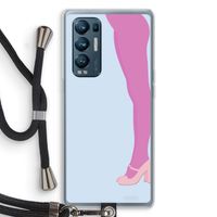 Pink panty: Oppo Find X3 Neo Transparant Hoesje met koord