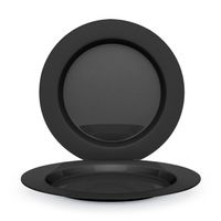 Bordenset - 4x - zwart - kunststof - D26 cm - herbruikbaar - BPA-vrij - thumbnail