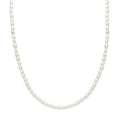 Ketting Parels zilver-zoetwaterparel wit 3,2 mm 40-45 cm