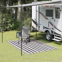 VidaXL Tenttapijt 250x300 cm antracietkleurig en wit