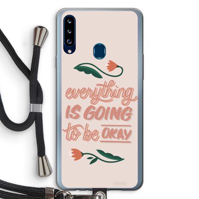 Optimistic flower girl: Samsung Galaxy A20s Transparant Hoesje met koord