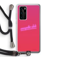 Vice Glow: Huawei P40 Transparant Hoesje met koord