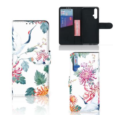 Honor 20 | Telefoonhoesje | Met pasjeshouder | Bird Flowers
