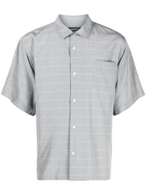 Undercover chemise en soie mélangée à carreaux - Gris
