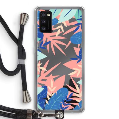 Tropisch: Samsung Galaxy A41 Transparant Hoesje met koord