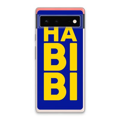 Habibi Blue: Google Pixel 6 Transparant Hoesje
