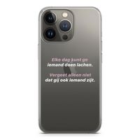 gij zijt ook iemand: iPhone 13 Pro Transparant Hoesje