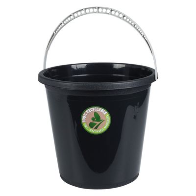 Storage Solutions emmer - 10 liter - Kunststof - Zwart - 30 x 29 x 26 cm