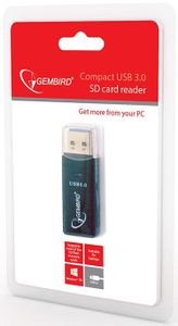 Gembird UHB-CR3-01 USB Zwart geheugenkaartlezer