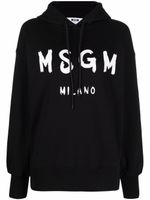 MSGM hoodie à logo imprimé - Noir - thumbnail