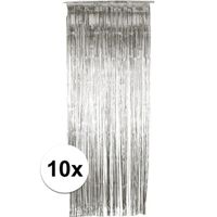 10x folie gordijn in het zilver 10x folie gordijn in het zilver