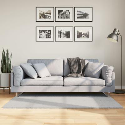 VidaXL Vloerkleed huarte laagpolig zacht wasbaar 80x150 cm grijs