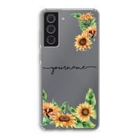 Zonnebloemen: Samsung Galaxy S21 FE Transparant Hoesje