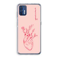 Blooming Heart: Motorola Moto G9 Plus Transparant Hoesje Blooming Heart: Motorola Moto G9 Plus Transparant Hoesje