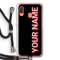 Namecase: Samsung Galaxy A20e Transparant Hoesje met koord