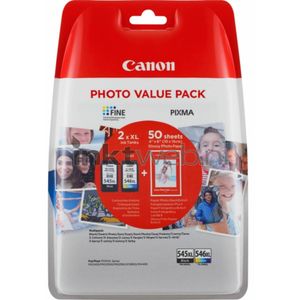 Canon PG-545XL/CL546XL inktcartridge 2 stuk(s) Origineel Normaal rendement Zwart, Cyaan, Geel, Magenta