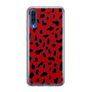 Red Leopard: Samsung Galaxy A50 Transparant Hoesje