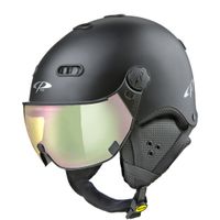 CP Carachillo zwart mat skihelm - meekleurend & polariserend Vizier (3 Keuzes)