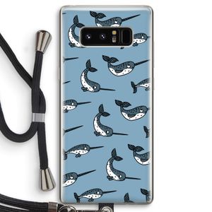 Narwhal: Samsung Galaxy Note 8 Transparant Hoesje met koord
