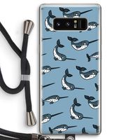 Narwhal: Samsung Galaxy Note 8 Transparant Hoesje met koord
