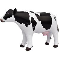 Opblaas koe dieren 53 cm realistische print