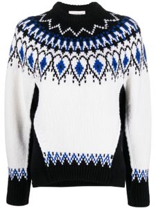 Alexander McQueen pull en maille Fair Isle - Blanc