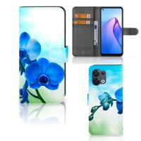 OPPO Reno8 Hoesje Orchidee Blauw - Cadeau voor je Moeder