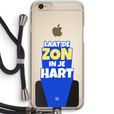 Laat de zon in je hart: iPhone 6 / 6S Transparant Hoesje met koord
