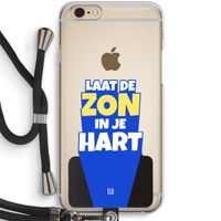 Laat de zon in je hart: iPhone 6 / 6S Transparant Hoesje met koord