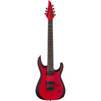 Jackson Pro Plus Series DK Modern MDK7 HT EB Satin Red with Black Bevels 7-snarige elektrische gitaar met gigbag - thumbnail