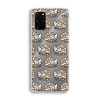 Slapende poes: Samsung Galaxy S20 Plus Transparant Hoesje
