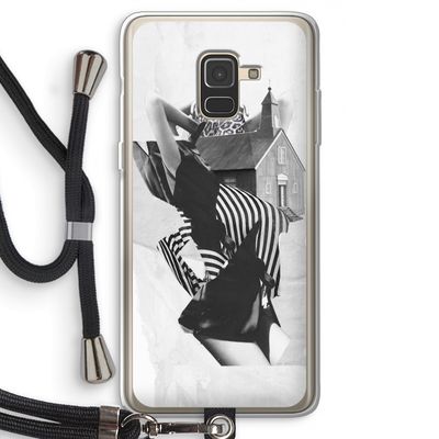 House: Samsung Galaxy A8 (2018) Transparant Hoesje met koord