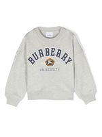 Burberry Kids sweat en coton à logo embossé - Gris