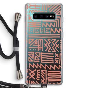 Marrakech Pink: Samsung Galaxy S10 Plus Transparant Hoesje met koord