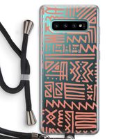 Marrakech Pink: Samsung Galaxy S10 Plus Transparant Hoesje met koord