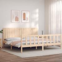 Bedframe zonder matras massief grenenhout 200x200 cm