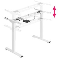 tectake - elektrisch Zit Sta Bureau - verstelbaar tafelframe Melville wit 404310 - thumbnail