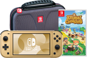 Nintendo Switch Lite Zelda Edition + Animal Crossing: New Horizons + Beschermhoes