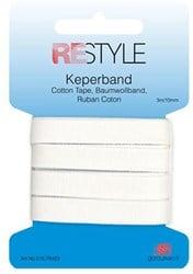 Restyle Keperband 10 mm x 3 meter 009 Wit