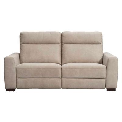Leen Bakker - Bank James 3-zits - Zilver - Lederlook/Polyester - Grijs - 198x100x95 Cm
