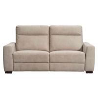 Leen Bakker - Bank James 3-zits - Zilver - Lederlook/Polyester - Grijs - 198x100x95 Cm
