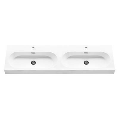 Differnz Somero wastafel 2 kraangaten | wit | 120 cm