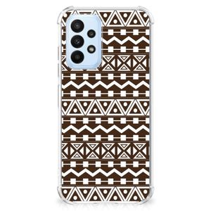 Samsung Galaxy A23 Doorzichtige Silicone Hoesje Aztec Brown