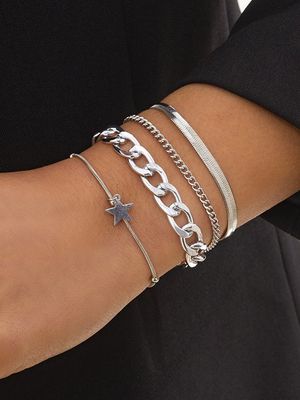 Ster Metaal Keten Armband