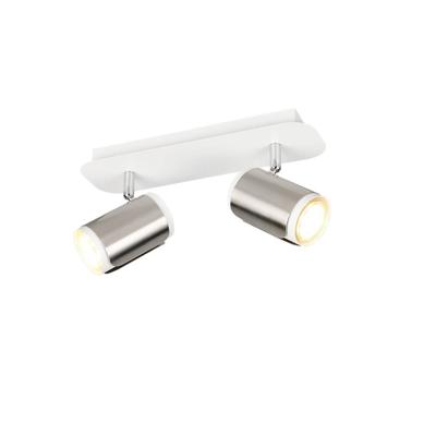 Trio 2-lichts opbouwspotGillan nikkel met wit - 814500207